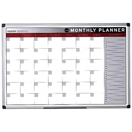 Bi-Office Magnetic Month Planner / Mounted / 900x600mm