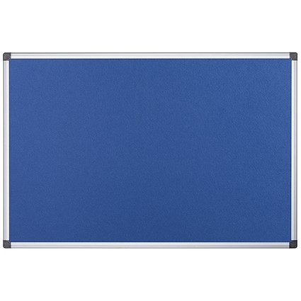 Bi-Office Fire Retardant Notice Board, 1200x900mm, Blue