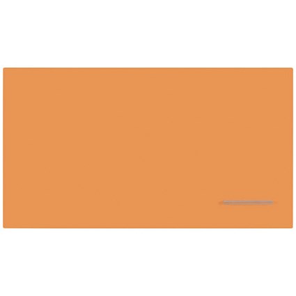 Bi-Office Loop Magnetic Lacquered Steel Surface Frameless board 1800x1000mm Tangerine