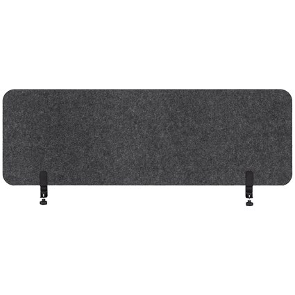 Archyi Desk Sculpo Desk Screen with Metal Clamps, 1400x400mm Dark Grey