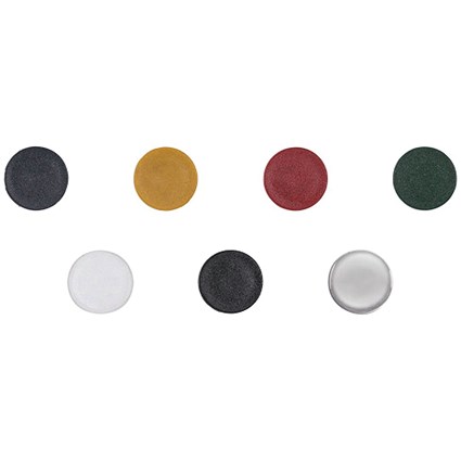 Bi-Office Round Magnets 35mm Assorted Colours Pack of 10