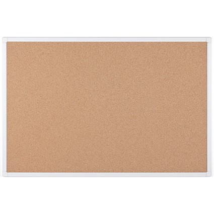 Bi-Office Maya Antimicrobial Cork Board, Aluminium Frame, 1200x900mm