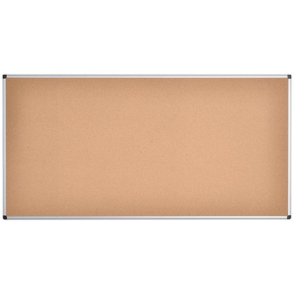 Bi-Office Maya Cork Noticeboard, 1800x900mm, Aluminium Frame