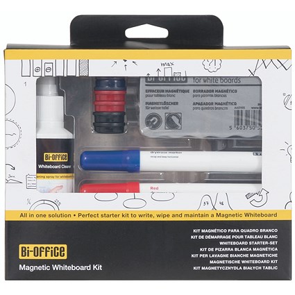 Bi-Office Drywipe Magnetic Whiteboard Kit Bi-Office Drywipe Magnetic Whiteboard Kit