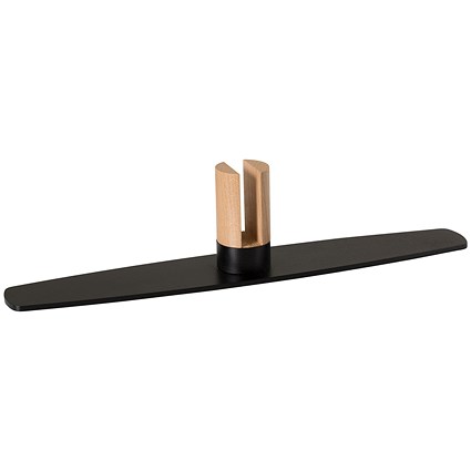 Archyi Sculpo Large Supporting Base, 45x10x8cm, Wood and Black Steel