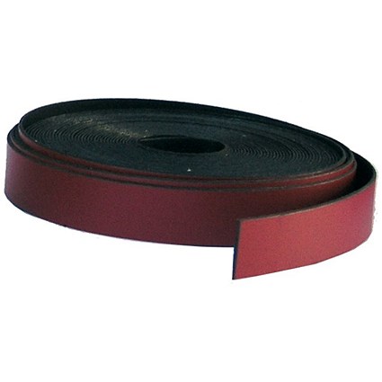 Bi-Office Magnetic Strip, 10mmx5m, Red Bi-Office Magnetic Strip, 10mmx5m, Red