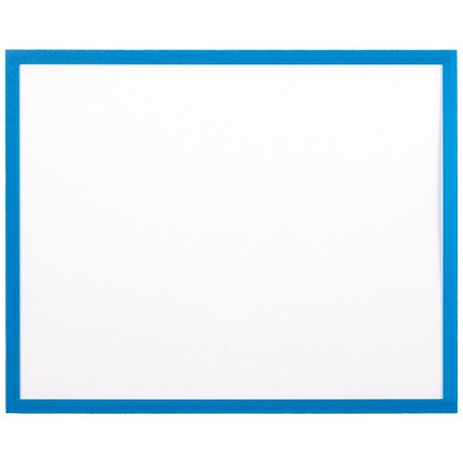 Bi-Office Adhesive Document Holder, A4, Blue, Pack of 5