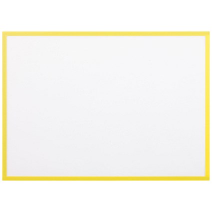 Bi-Office Magnetic Document Holder, A4, Yellow, Pack of 5 Bi-Office Magnetic Document Holder, A4, Yellow, Pack of 5