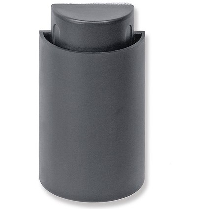 Bi-Office Eraser with Magnetic Cup Holder, Black Bi-Office Eraser with Magnetic Cup Holder, Black