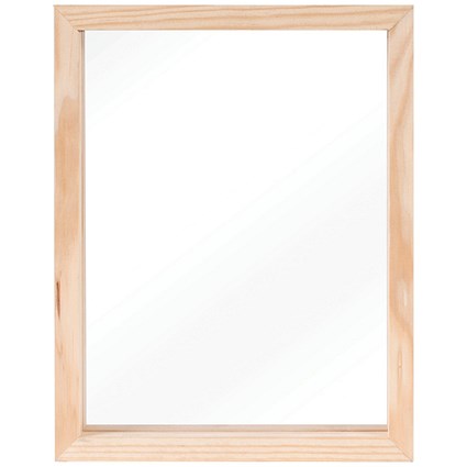 Bi-Office Floating Photo Frame Double Acrylic Pine Frame 10x15cm