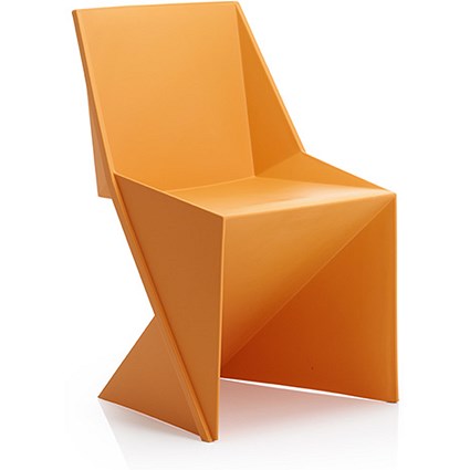 Freedom Polypropylene Visitor Stacking Chair - Orange