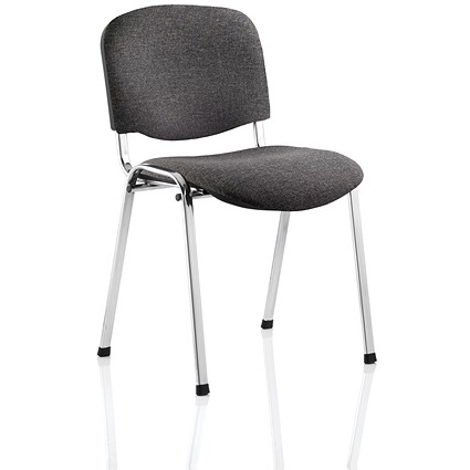 ISO Chrome Frame Stacking Chair, Charcoal ISO Chrome Frame Stacking Chair, Charcoal
