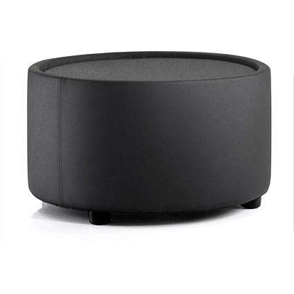 Neo Round Fabric Coffee Table, 650mm Diameter, 380mm High, Black