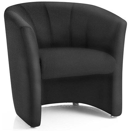 Neo Single Seat Fabric Tub Chair, Black