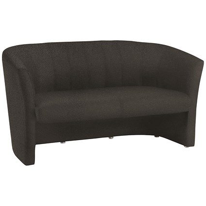 Neo Twin Seat Fabric Tub Sofa, Black