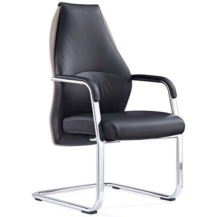 Mien Cantilever Chair, Black and Mink