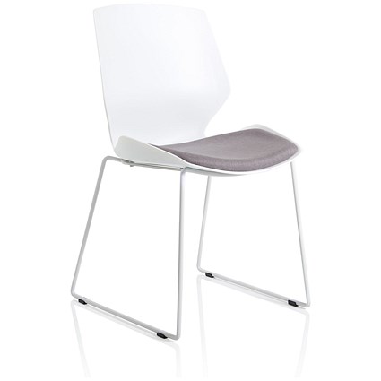 Florence Sled Visitor Chair, Grey