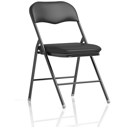 Sicily Folding Chair, Black, Pack of 4 Sicily Folding Chair, Black, Pack of 4