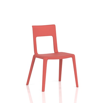 Nest Edge Stacking Cafe & Bistro Chair Red