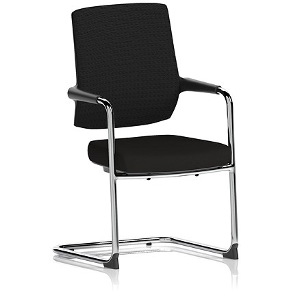 Vero Airmesh Back Cantilever Chair, Black