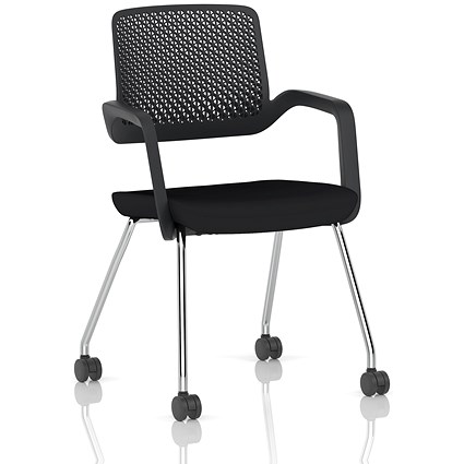 Cosmo Training Chair Black Frame Black Seat
