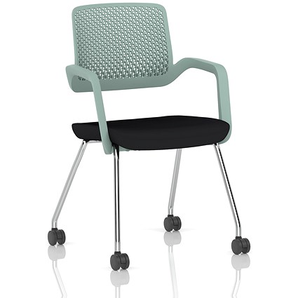 Cosmo Training Chair Green Frame Black Seat