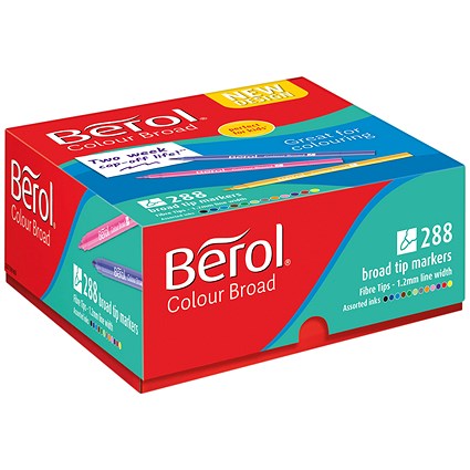 Berol Colour Broad Class Pack Assorted (Pack of 288)