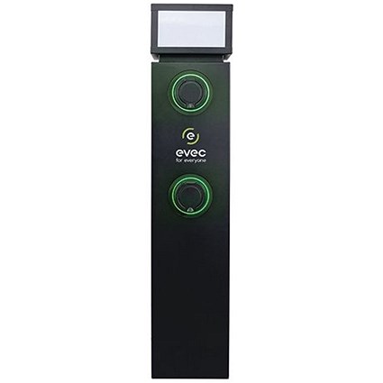 Evec Electric Vehicle Dual Charger Pedestal, Type 2 Sockets, 7kW