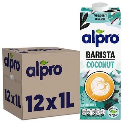 Alpro Barista Coconut Milk, 1 Litre, Pack of 12 Alpro Barista Coconut Milk, 1 Litre, Pack of 12