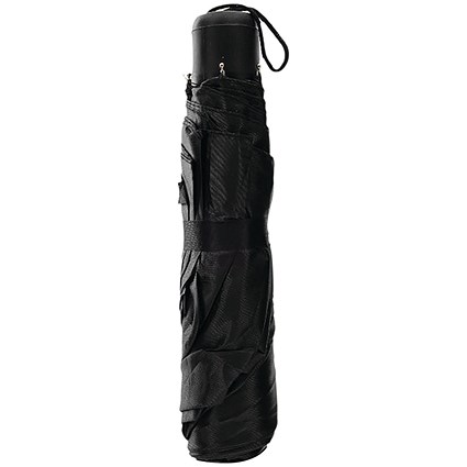 Mini Folding Umbrella 20.5 Inch Black Pack of 24