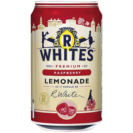Britvic R Whites Raspberry Lemonade - 24 x 330ml Cans