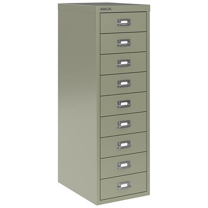 Qube by Bisley 9 Multidrawer Cabinet, Goose Grey
