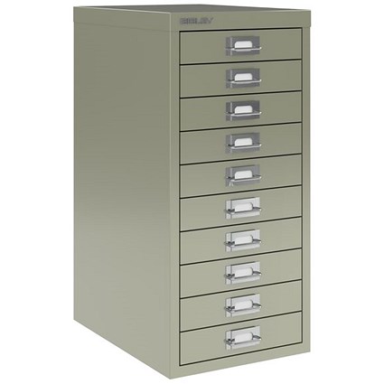 Qube by Bisley 10 Multidrawer Cabinet, Goose Grey