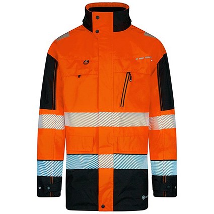 Beeswift Deltic Hi-Viz Two Tone Jacket, Orange & Black, 5XL