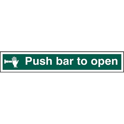 Beeswift B-Safe Push Bar To Open Sign, Pack of 5