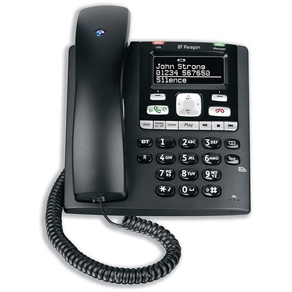 BT Paragon 650 Telephone Corded Answer Machine 200 Memories SMS Caller Inverse Display Ref 32116