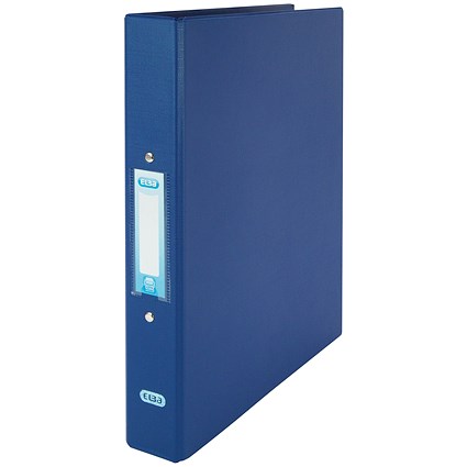 Elba Ring Binder, A4, 2 O-Ring, 25mm Capacity, Blue, Pack of 10