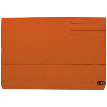Elba Document Wallet Manilla 285gsm FC Orange (Pack of 50) 100090241