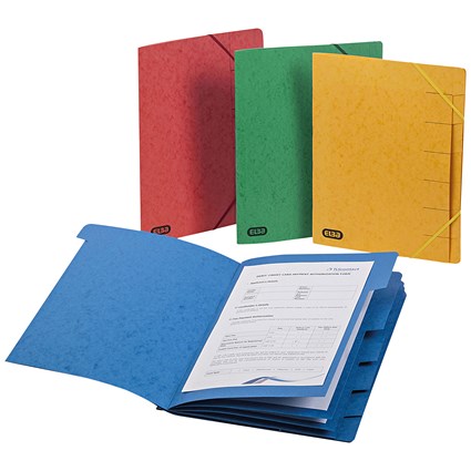 Elba Strongline 9 Part Manilla Foolscap Red (Pack of 5)