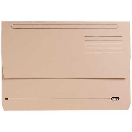 Elba StrongLine Document Wallet Manilla Foolscap Buff (Pack of 25) 400053600