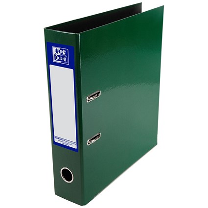 Oxford A4 Lever Arch Files, 70mm Spine, Green Oxford A4 Lever Arch Files, 70mm Spine, Green