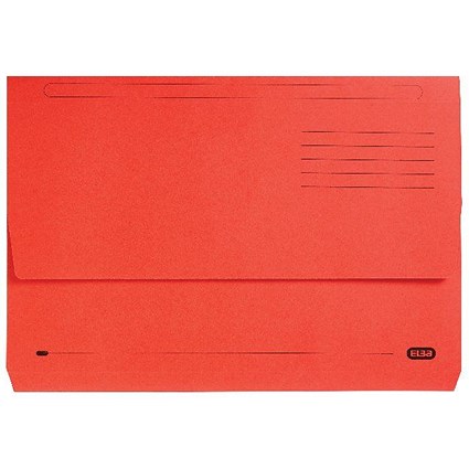 Elba StrongLine Document Wallet Bright Manilla Foolscap Red (Pack of 25) 100090136