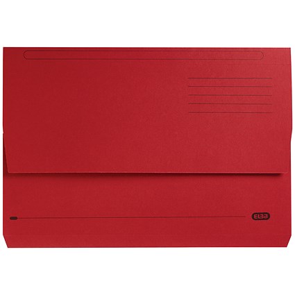 Elba Strongline Document Wallet Bright Manilla Foolscap Bordeaux (Pack of 25) 100090139