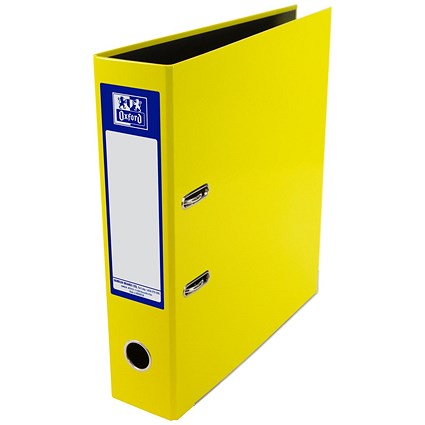 Oxford A4 Lever Arch File, 70mm Spine, Yellow Oxford A4 Lever Arch File, 70mm Spine, Yellow
