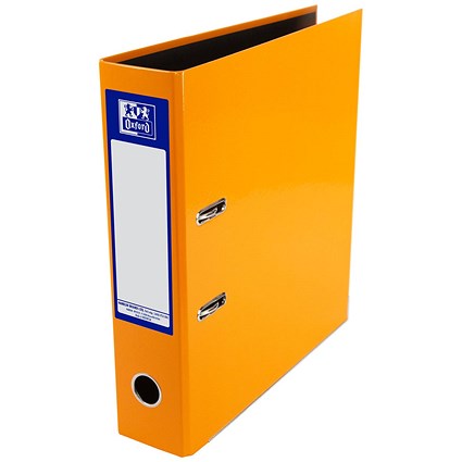 Oxford A4 Lever Arch File, 70mm Spine, Orange Oxford A4 Lever Arch File, 70mm Spine, Orange