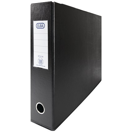 Elba A3 Lever Arch Files, Landscape, 70mm Spine, Plastic, Black, Pack of 2 Elba A3 Lever Arch Files, Landscape, 70mm Spine, Plastic, Black, Pack of 2