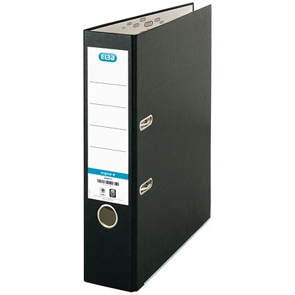 Elba A4 Lever Arch Files, 80mm Spine, Black, Pack of 10