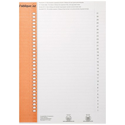 Elba Lateral Suspension Files Label Sheet, White, Pack of 10