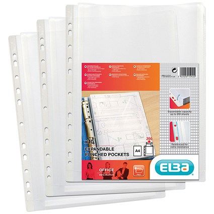 Elba A4 Expanding Pockets - Pack of 10