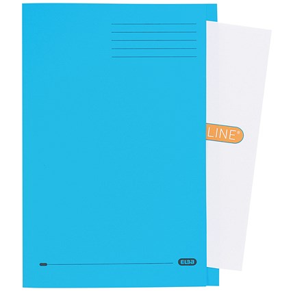 Elba Square Cut Folder Manilla Foolscap Blue (Pack of 50) 100090020